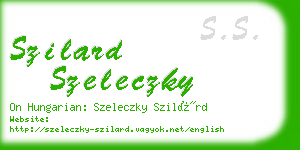 szilard szeleczky business card